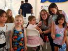 Kids enjoying the St Demetrios Greek Fest in Elmhurst