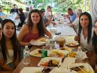 Family enjoying the St Demetrios Greek Fest in Elmhurst