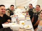 Police officers and guest enjoying the St Demetrios Greek Fest in Elmhurst