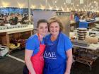 Hard working volunteers at the St Demetrios Greek Fest in Elmhurst
