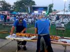 Hard working volunteers at the St Demetrios Greek Fest in Elmhurst