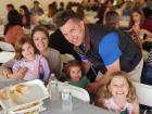 St. Demetrios Elmhurst Greek Fest - family enjoying lunch