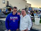 Friends enjoying the St Demetrios Greek Fest in Elmhurst