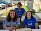 Welcoming committee at the St Demetrios Greek Fest in Elmhurst