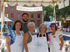 Hard working volunteers with church leader - St. Demetrios Lincoln Square Greekfest, Chicago