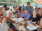 Friends enjoying the St. Nectarios Greek Fest in Palatine