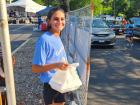 Hard working volunteer at the St. Nectarios Greek Fest in Palatine