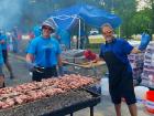Hard working volunteers at St. Nectarios Greek Fest in Palatine