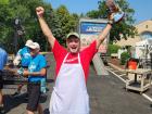 Grill leader at the St. Nectarios Greek Fest in Palatine