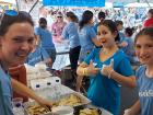 Hard working volunteers at St. Nectarios Greek Fest in Palatine