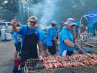 Hard working volunteers at St. Nectarios Greek Fest in Palatine