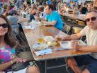 Couple enjoying the St. Nectarios Greek Fest in Palatine