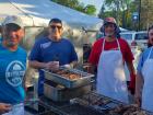 Hard working volunteers at St. Nectarios Greek Fest in Palatine