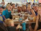 Happy participants at St. Nectarios Greek Fest in Palatine