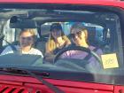 Drive-thru participants at St. Nectarios Greek Fest in Palatine