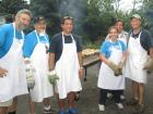 Cooking crew at work - St Nectarios Greekfest 2015