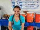 Happy volunteer at the St. Spyridon Greek Fest - Palos Heights