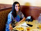 Customer enjoying lunch at Annie's Pancake House in Skokie