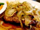 The popular Chopped Steak at Annie's Pancake House in Skokie