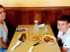 Family enjoying breakfast at Annie's Pancake House in Skokie