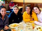 Friends enjoying breakfast at Annie's Pancake House in Skokie