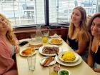 Friends enjoying breakfast at Annie's Pancake House in Skokie