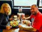 Couple enjoying lunch at Billy Boy's Restaurant in Chicago Ridge