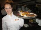 Friendly server at Blossom Cafe in Norridge