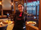 Friendly server at Ellwood Steak and Fish House in DeKalb