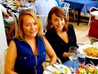 Friends enjoying lunch at Mykonos Greek Restaurant in Niles