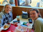 Happy customers enjoying lunch at Nick's Drive In Restaurant Chicago