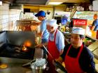 Hard working kitchen crew at Nick's Drive In Restaurant Chicago