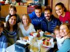 Family enjoying lunch at Nick's Drive In Restaurant Chicago