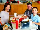 Family enjoying lunch at Nick's Drive In Restaurant Chicago