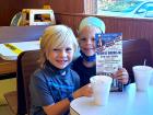 Kids enjoying ice cream at Nick's Drive In Restaurant Chicago