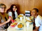 Friends enjoying lunch at Nick's Drive In Restaurant Chicago