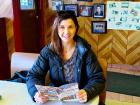 Happy carry-out customer at Nick's Drive In Restaurant Chicago