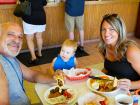 Happy customers enjoying lunch at Nick's Drive In Restaurant Chicago