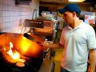 Hard working kitchen staff at Nick's Drive In Restaurant Chicago