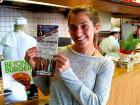 Happy customer enjoying lunch at Nick's Drive In Restaurant Chicago