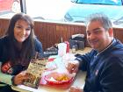 Couple enjoying lunch at Nick's Drive In Restaurant Chicago