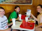 Friends enjoying lunch at Nick's Drive In Restaurant Chicago