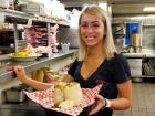 Friendly server at Niko's Red Mill Tavern in Woodstock