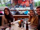 Friends enjoying dinner at Niko's Red Mill Tavern in Woodstock