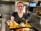 Friendly server at Niko's Red Mill Tavern in Woodstock