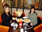 Friends enjoying lunch at Papagalino Cafe & Pastry Shop in Niles