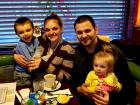 Family enjoying dinner at Rose Garden Cafe in Elk Grove Village 