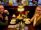 Couple enjoying dinner at Rose Garden Cafe in Elk Grove Village 