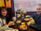 Couple enjoying dinner at Rose Garden Cafe in Elk Grove Village 