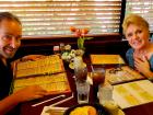 Couple enjoying dinner at Rose Garden Cafe in Elk Grove Village 